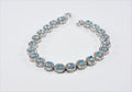 Handmade Aquamarine and Zircon 925 Sterling Silver Bracelet