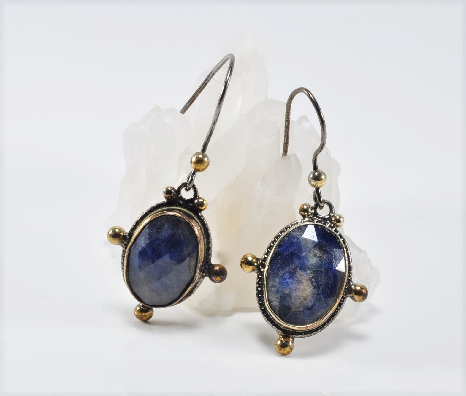 Handmade Genuine Natural Lapis Lazuli Silver Earring,Lapis Lazuli Earring Jewelry,Handcrafted Earring Gift for Her