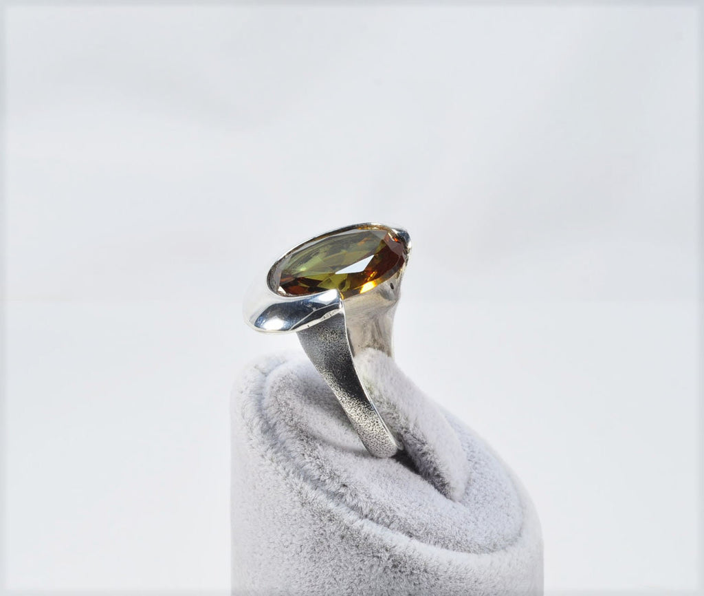 Handmade Sultanite Silver Color Changing Ring, Handcrafted Sultanite Jewelry,Wedding Ring Gift, Birthday Gift ,Gift for Her
