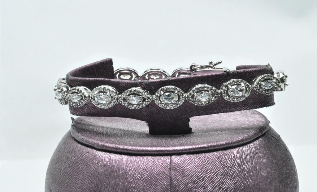 Handmade Genuine Zircon Gemstone Silver Bracelet, Zircon Bracelet Jewelry,Handcrafted, Gift For Her, Wedding Gift