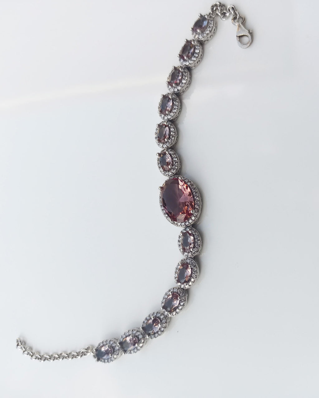 Handmade Color Changing Sultanite Bracelet: Sultanite and Zircon Silver Jewelry