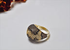Handmade Zircon Silver Ring, Handcrafted Gold plated Zircon Jewelry,Wedding Ring Gift, Gold plated Silver Zircon Ring,Gift for her