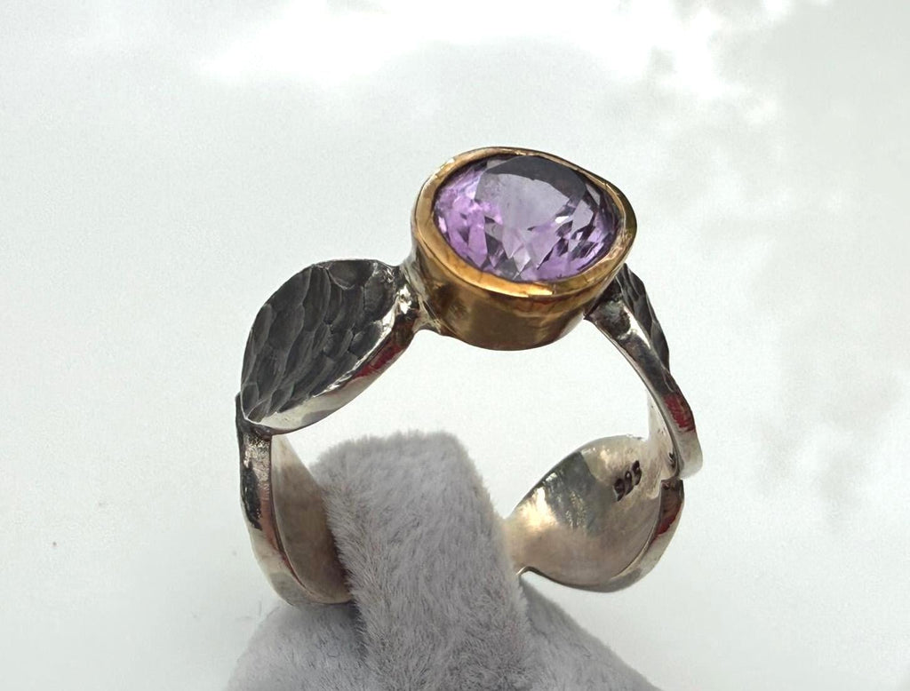 Handmade Amethyst Sterling Silver Ring: February Birthstone Jewelry
