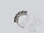 Handcrafted Seven Faceted Stones Zultanite Sterling Silver Ring, Color‑Shift Gemstone Jewelry