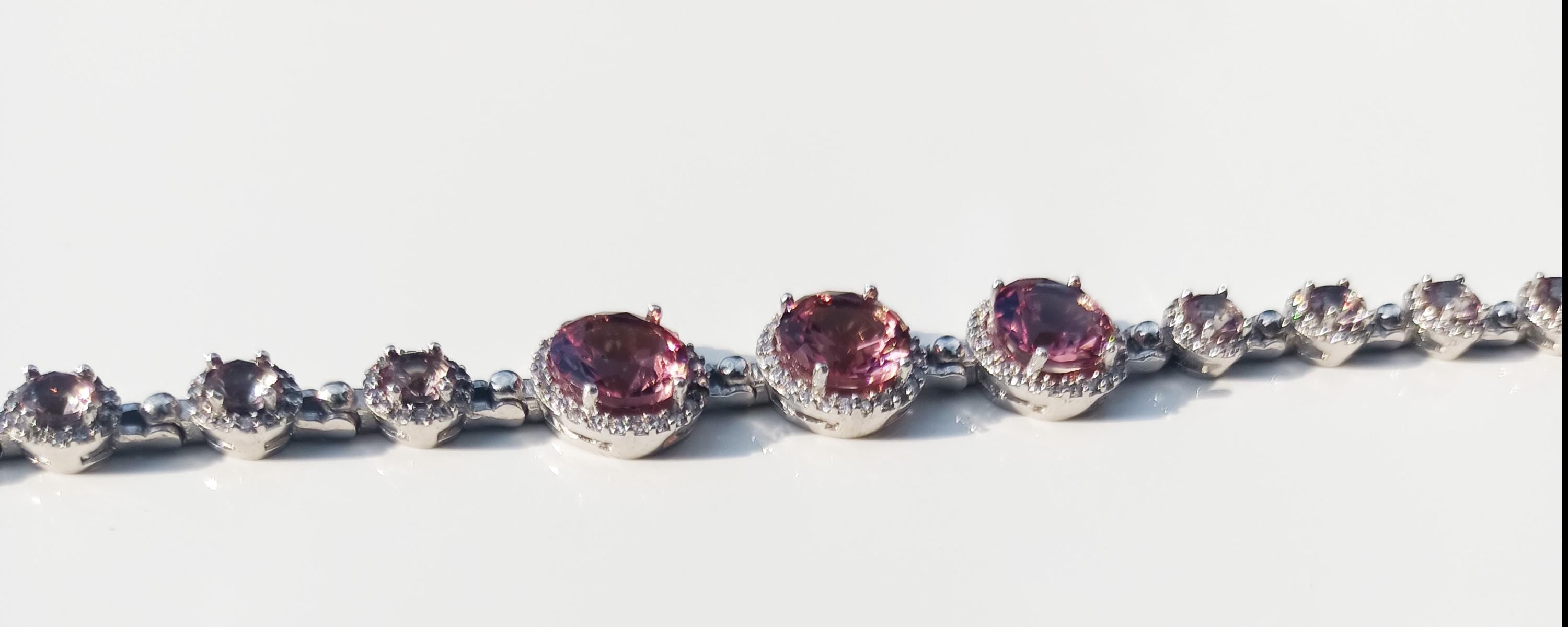 Handmade Genuine Color changing Sultanite Gemstone Silver Bracelet, Sultanite Bracelet Jewelry,Handcrafted Gift For Her