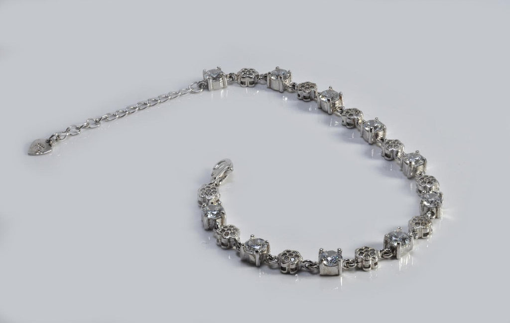 Handmade Genuine Zircon Gemstone Silver Bracelet, Zircon Bracelet Jewelry,Handcrafted Zircon Gift For Her