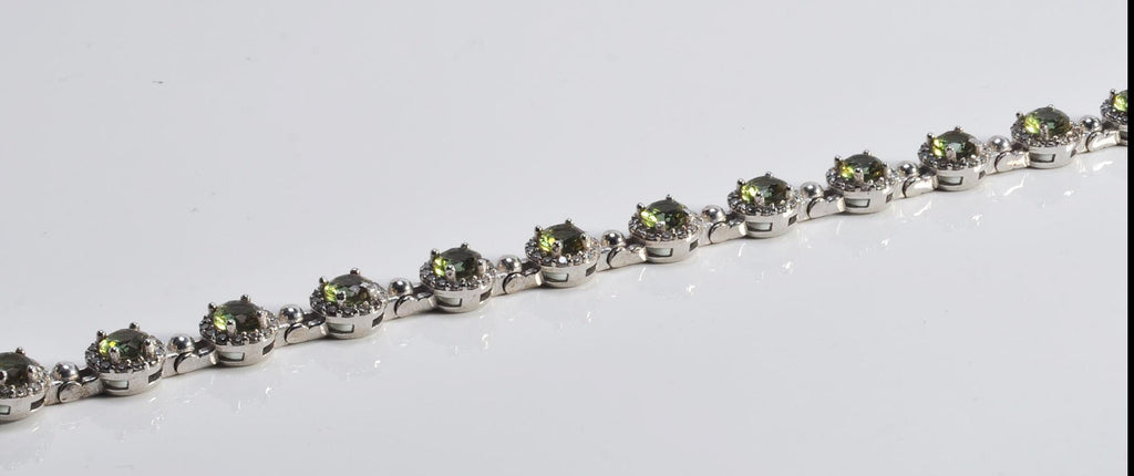 Handmade Genuine Color changing Sultanite and Zircon Gemstone Silver Bracelet, Sultanite Bracelet Jewelry,Handcrafted, Gift For Her