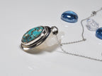 Handmade Turquoise  Silver Necklace,925 Sterling Silver Genuine Authentic Necklace, Turquoise  Gemstone Jewelry Gift for Her