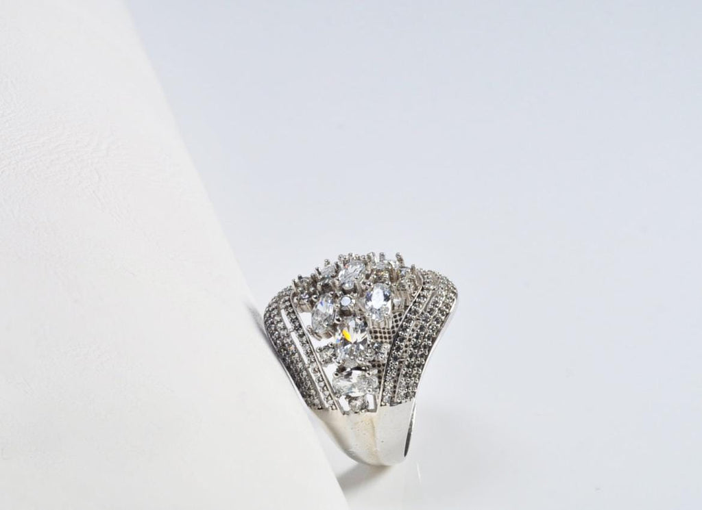 Handmade Zircon 925 Sterling Silver Ring, Handcrafted Zircon Jewelry,Wedding Ring Gift, Anniversary Gift for Her