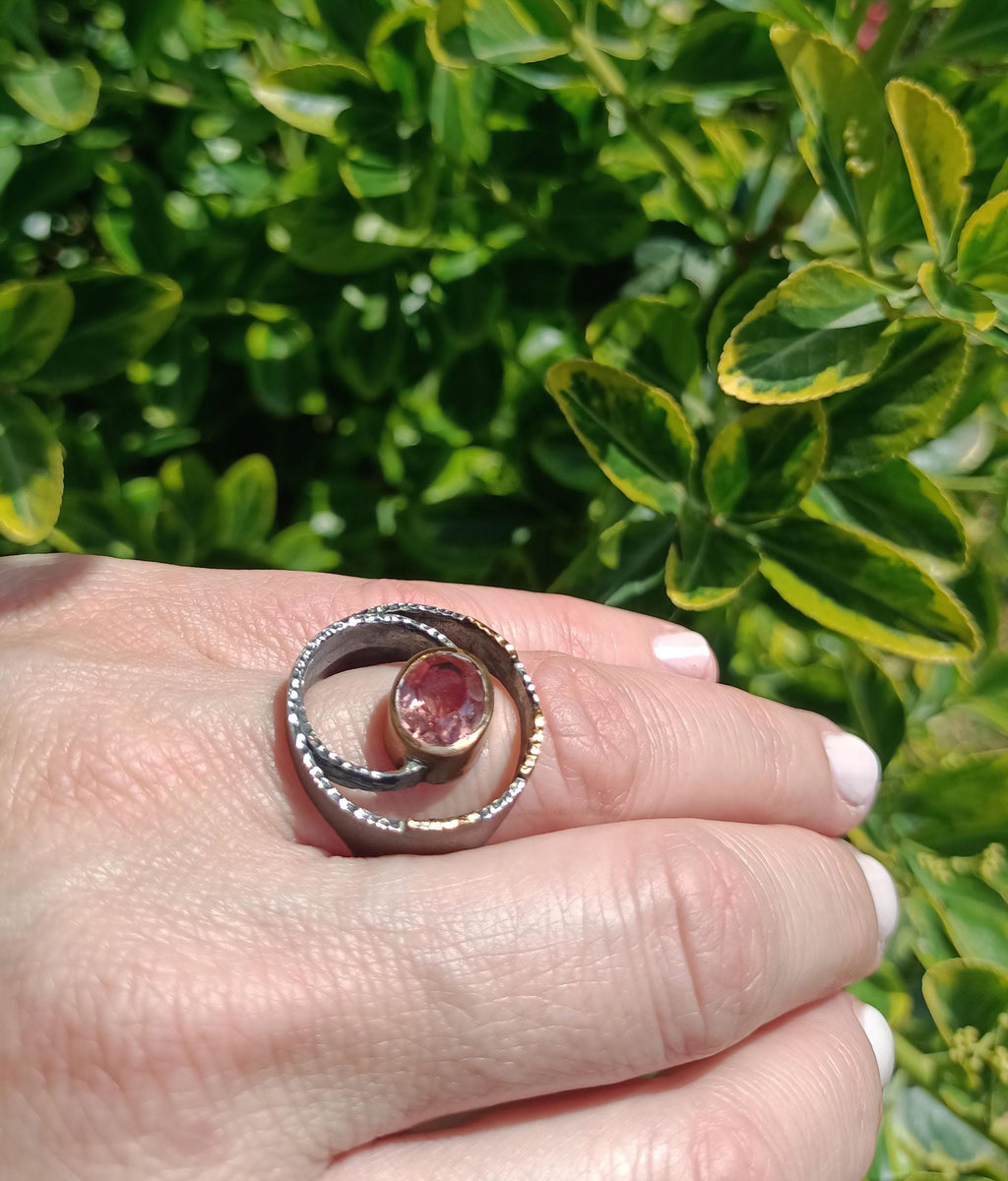 Handmade Color Changing Sultanite Silver Ring: Turkish Gemstone Jewelry