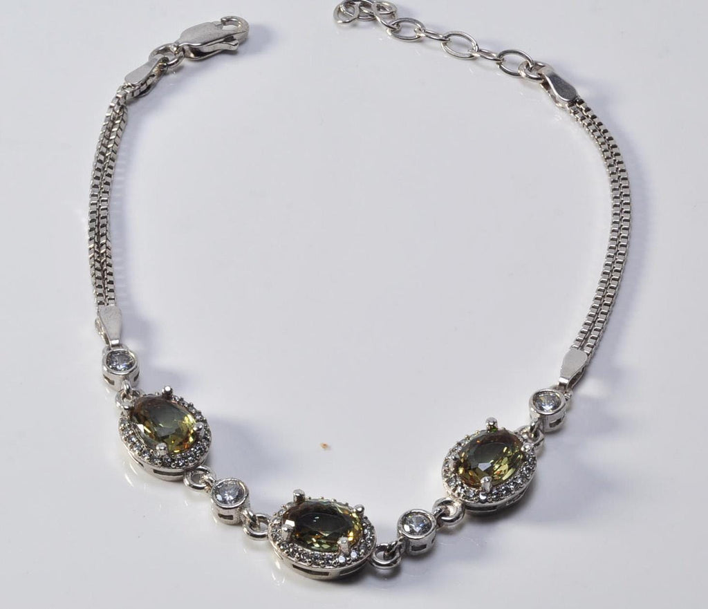 Handmade Color Changing Sultanite Bracelet, Sterling Silver Jewelry