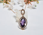 Handmade Amethyst 925 Sterling Silver Necklace: Gemstone Jewelry