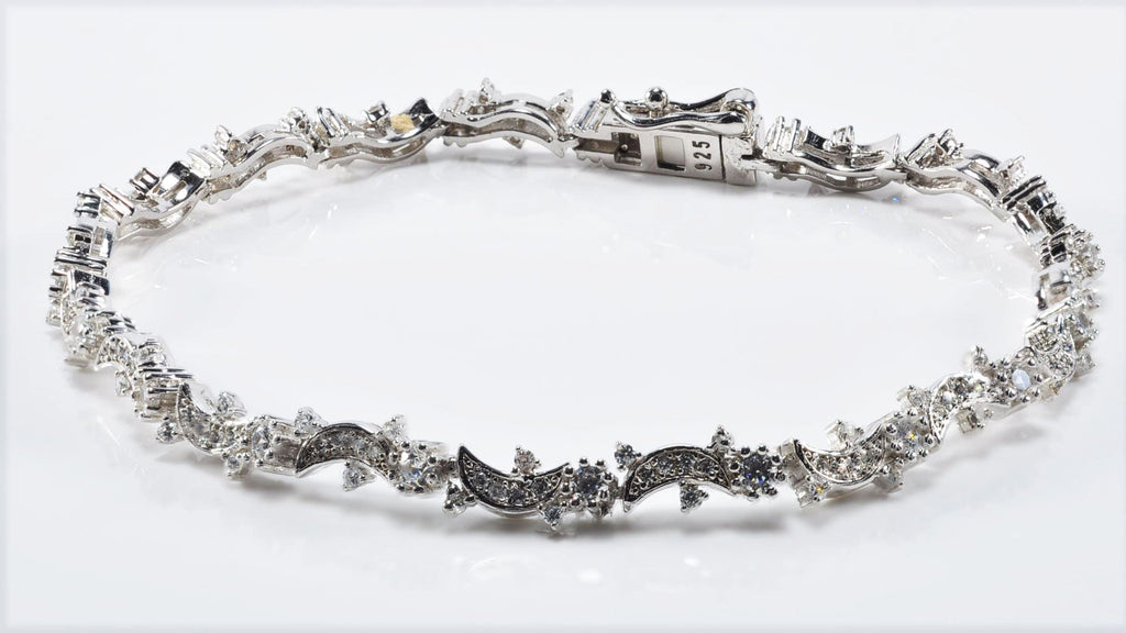Handmade Genuine Zircon Gemstone Silver Bracelet, Zircon Bracelet Jewelry,Handcrafted, Gift For Her, Wedding Gift