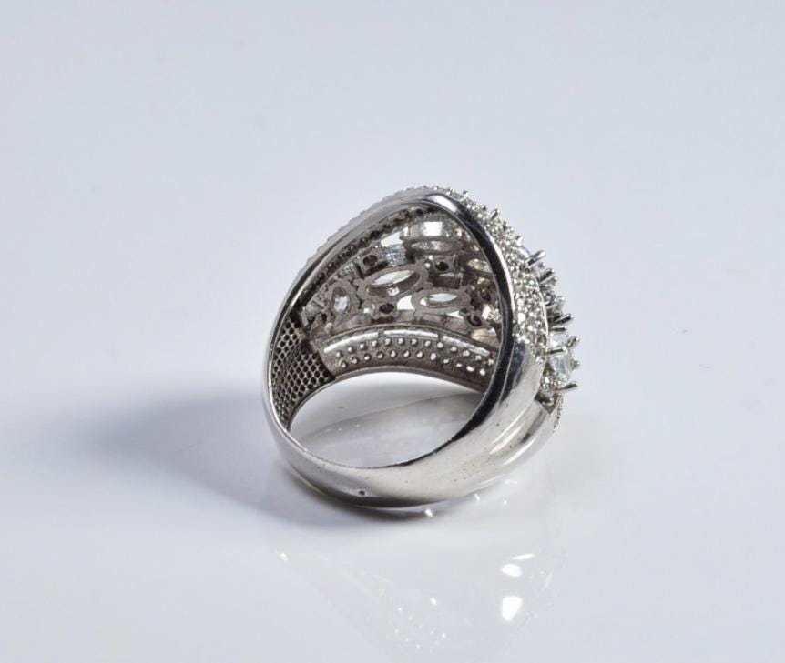 Handmade Zircon 925 Sterling Silver Ring, Handcrafted Zircon Jewelry,Wedding Ring Gift, Anniversary Gift for Her
