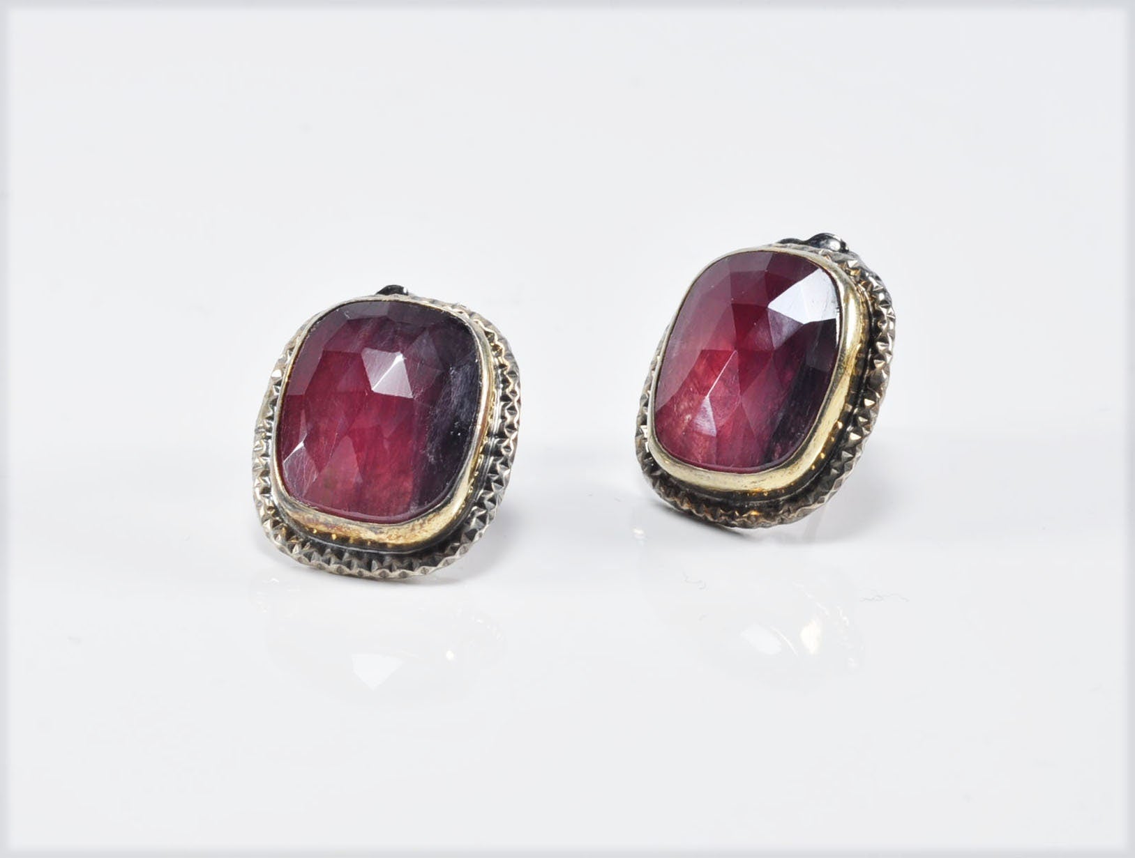 Handmade Genuine Natural Ruby Silver Earring,Ruby Earring Jewelry,Handcrafted Earring Gift for Her