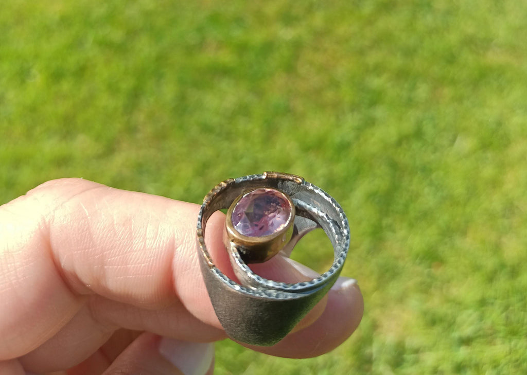 Handmade Color Changing Sultanite Silver Ring: Turkish Gemstone Jewelry