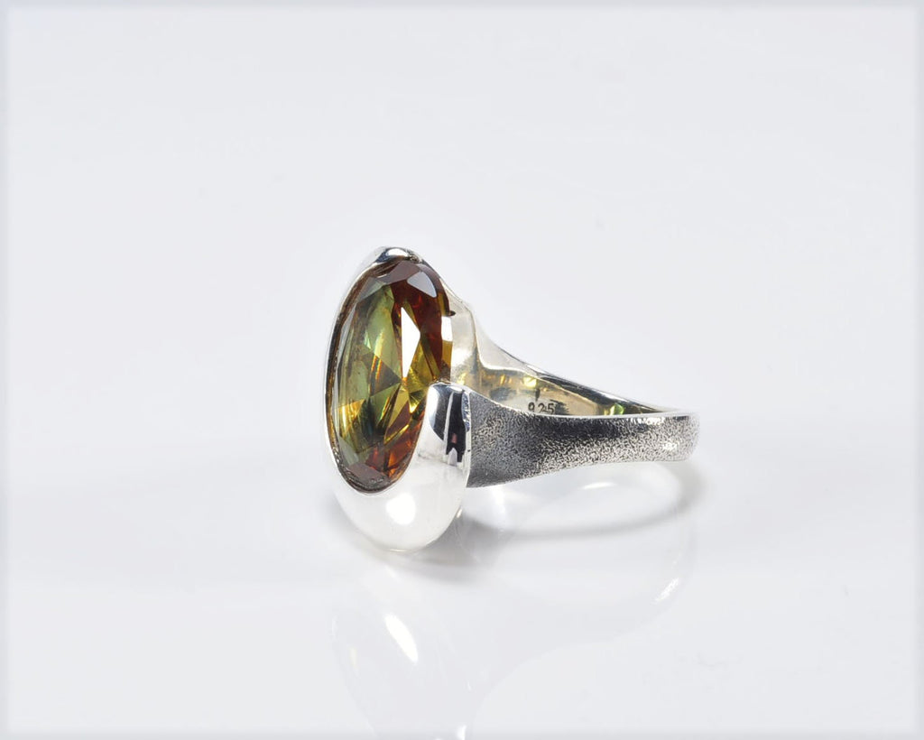 Handmade Sultanite Silver Color Changing Ring, Handcrafted Sultanite Jewelry,Wedding Ring Gift, Birthday Gift ,Gift for Her