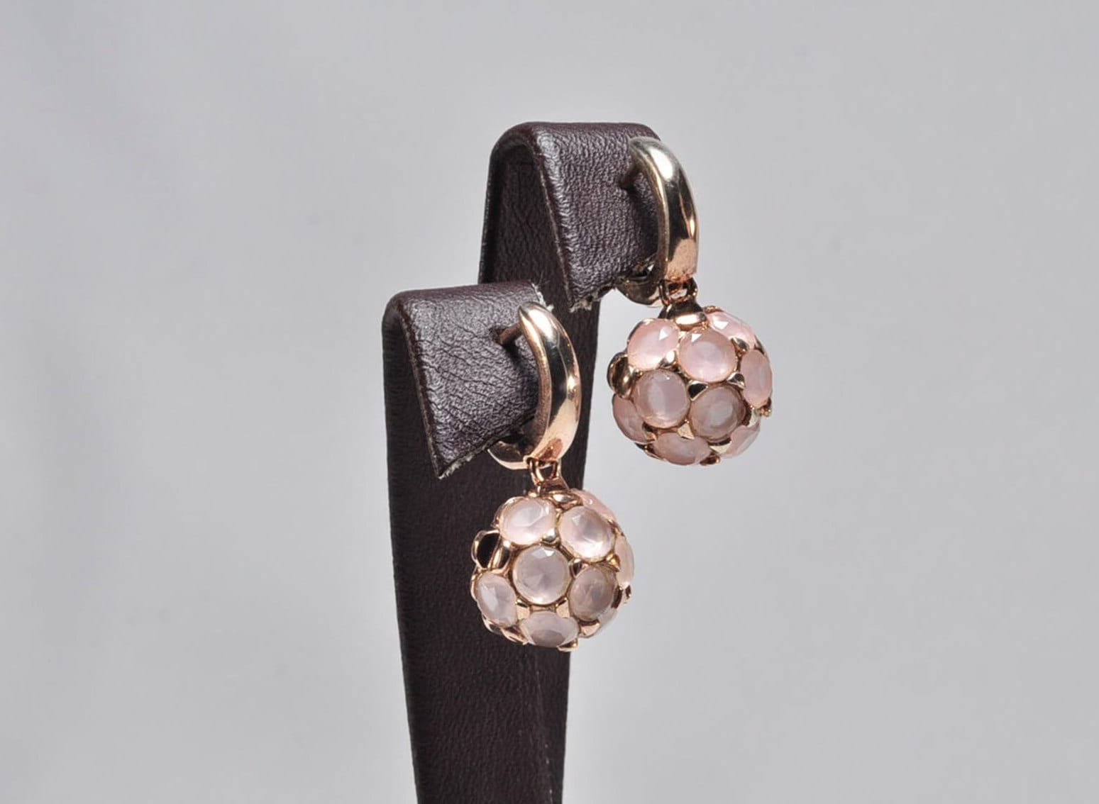 Handmade Pink Quartz Silver Earrings, Rose Gemstone Jewelry