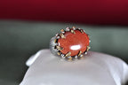 Handmade Genuine Goldstone Silver Ring, Handcrafted Goldstone Silver Ring Jewelry,Gift for Her