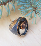 Handmade Color Changing Sultanite Silver Ring: Turkish Gemstone Jewelry