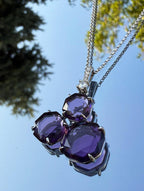 Handmade Amethyst 925 Sterling Silver Necklace: Gemstone Jewelry