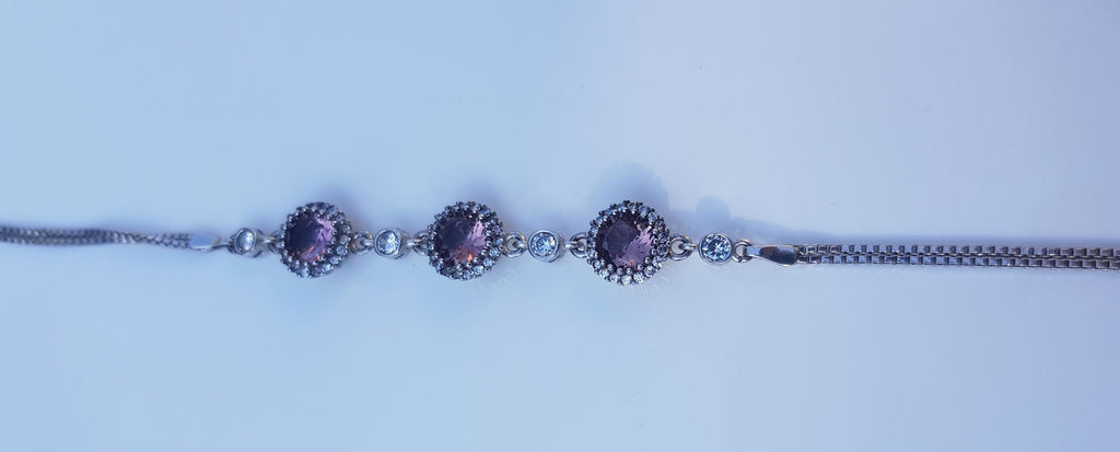 Handmade Color Changing Sultanite Silver Bracelet, Turkish Diaspora Jewelry