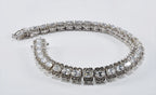 Handmade Genuine Baguette Zircon Gemstone Silver Bracelet, Zircon Bracelet Jewelry,Handcrafted, Gift For Her, Wedding Gift