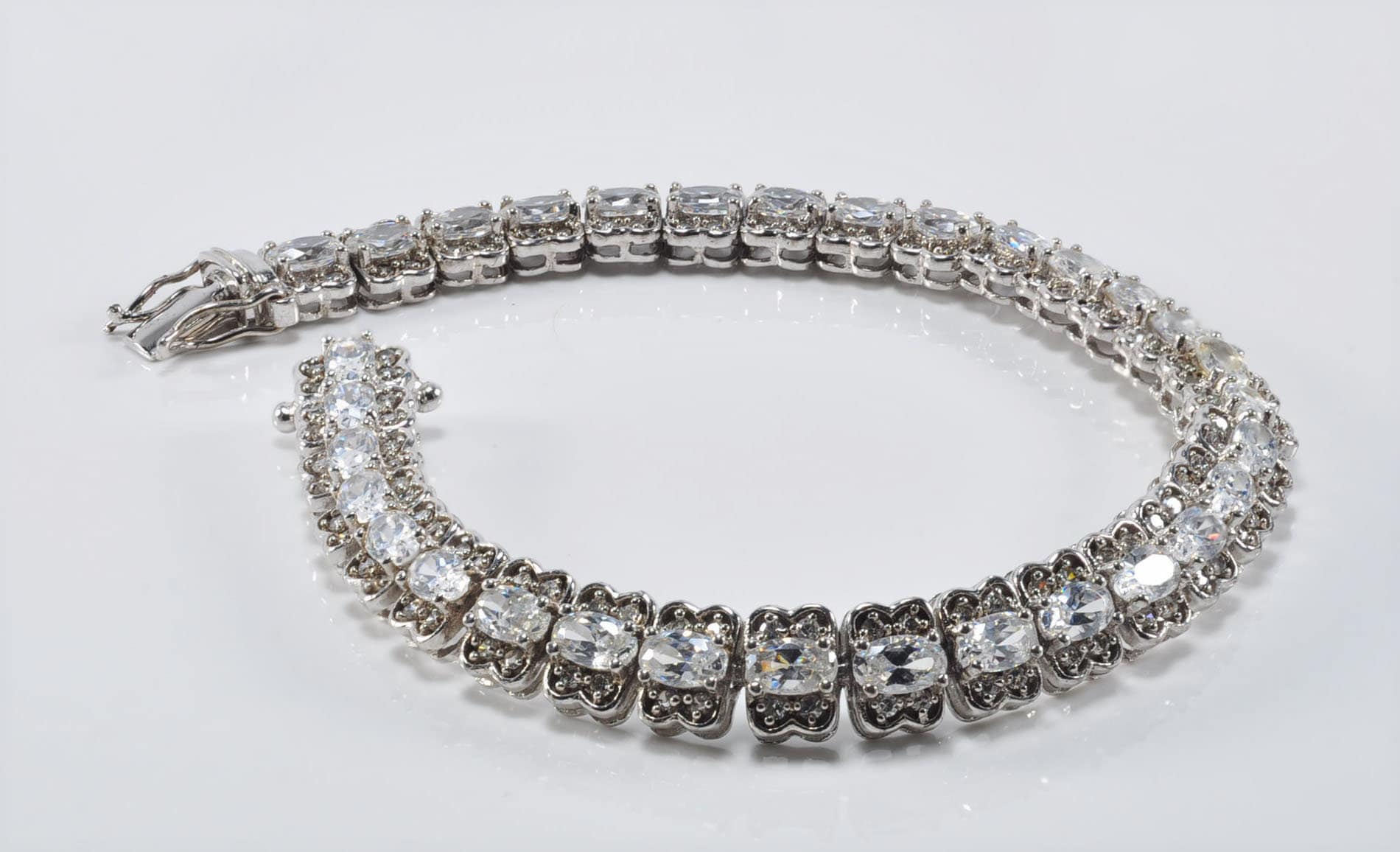 Handmade Genuine Baguette Zircon Gemstone Silver Bracelet, Zircon Bracelet Jewelry,Handcrafted, Gift For Her, Wedding Gift