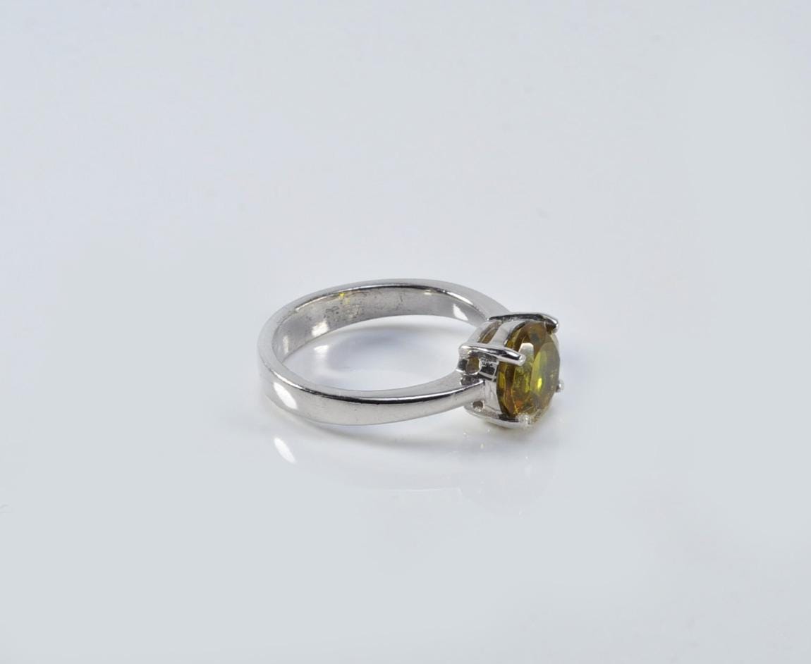 Handmade Color Changing Sultanite Silver Ring: Turkish Gemstone Jewelry