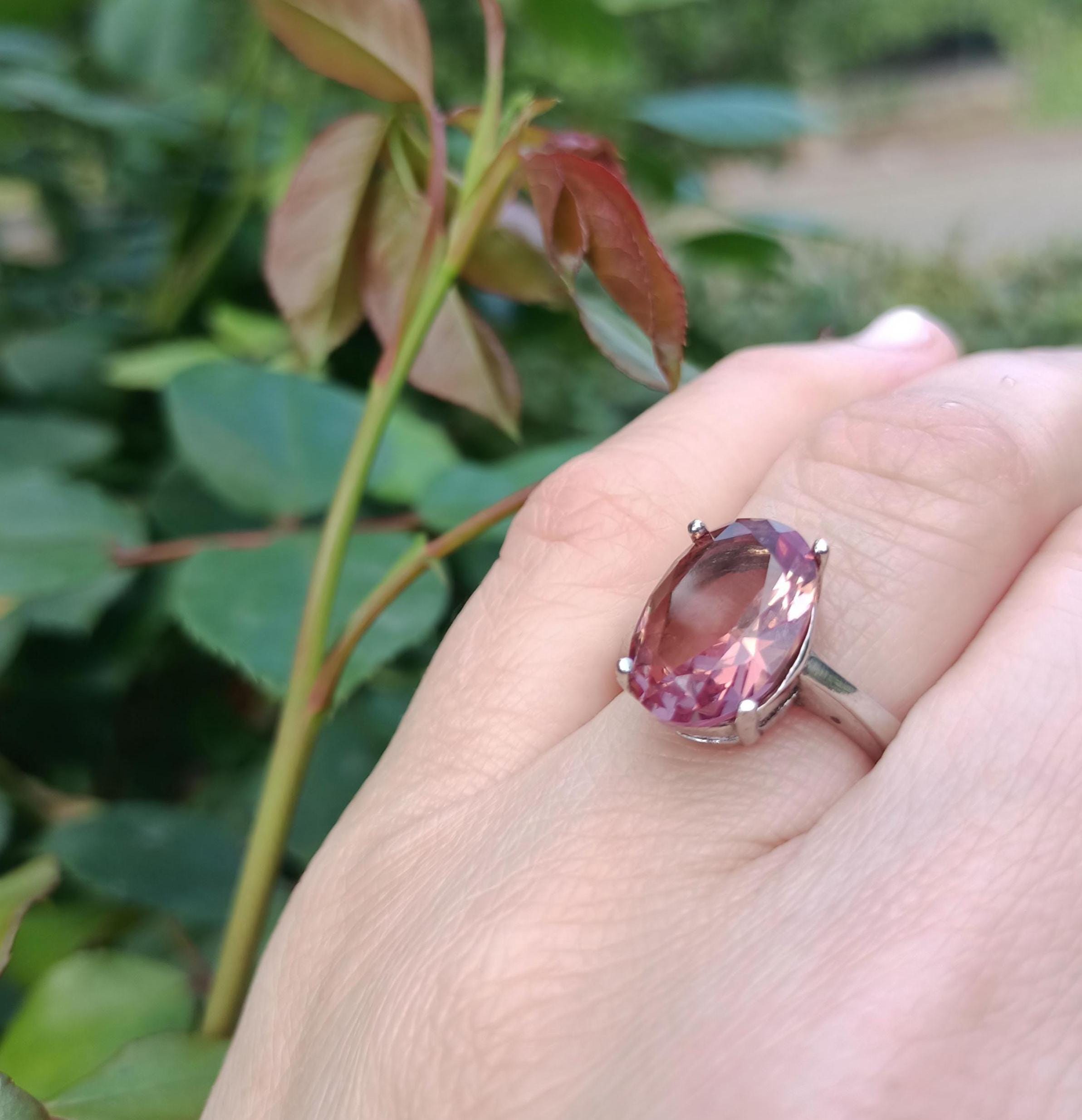 Handmade Color Changing Sultanite Silver Ring: Turkish Gemstone Jewelry