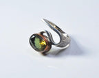 Handmade Color Changing Sultanite Silver Ring, Turkish Diaspora Gemstone