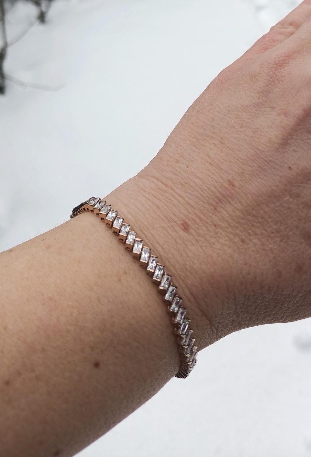 Handmade Genuine Zircon Gemstone Rose Silver Bracelet, Zircon Bracelet Jewelry,Handcrafted, Gift For Her, Wedding Gift