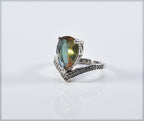 Handmade Color Changing Sultanite and Zircon Silver  Ring, Handcrafted Sultanite Jewelry,Gift for Her