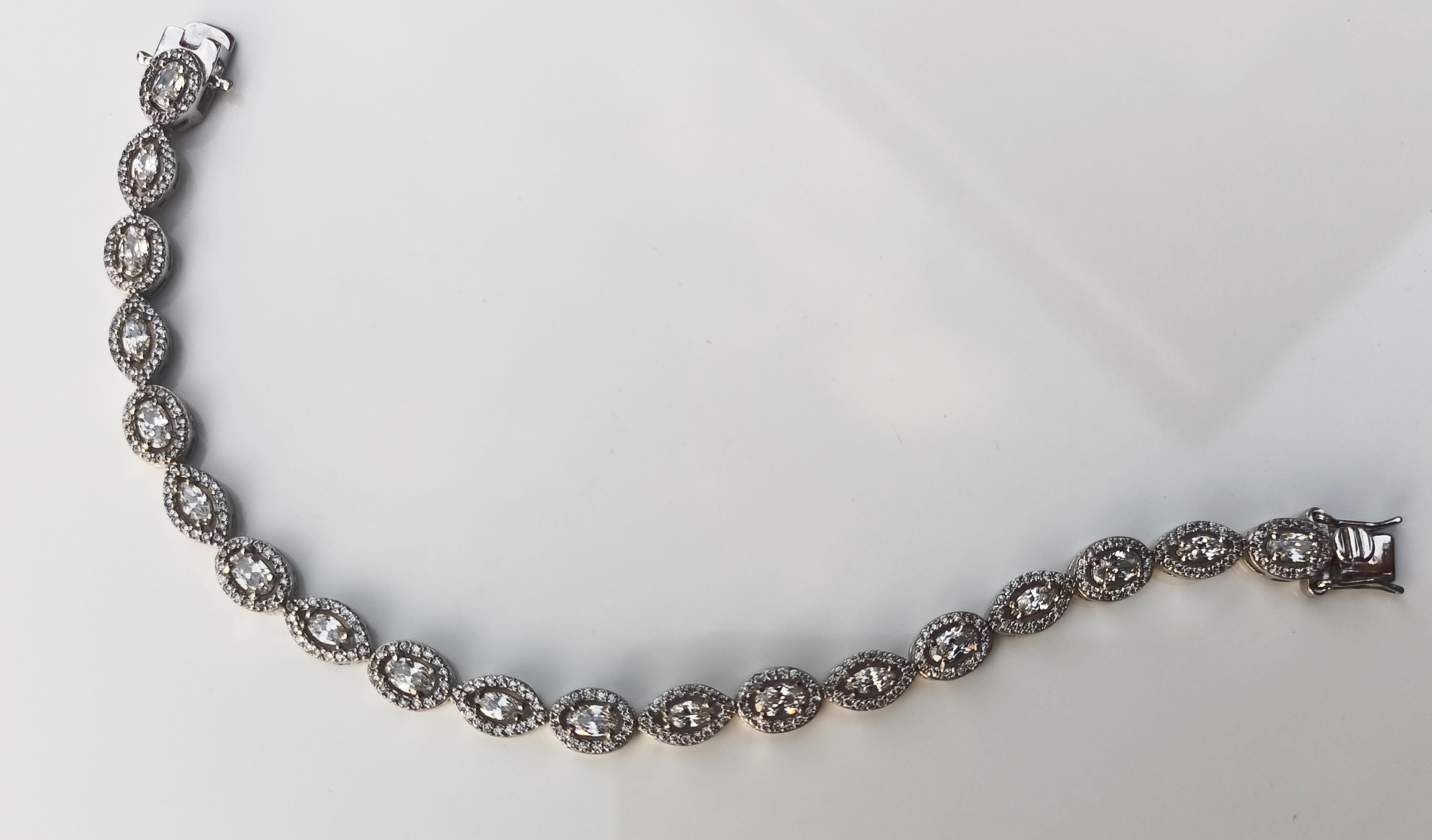 Handmade Genuine Zircon Gemstone Silver Bracelet, Zircon Bracelet Jewelry,Handcrafted, Gift For Her, Wedding Gift