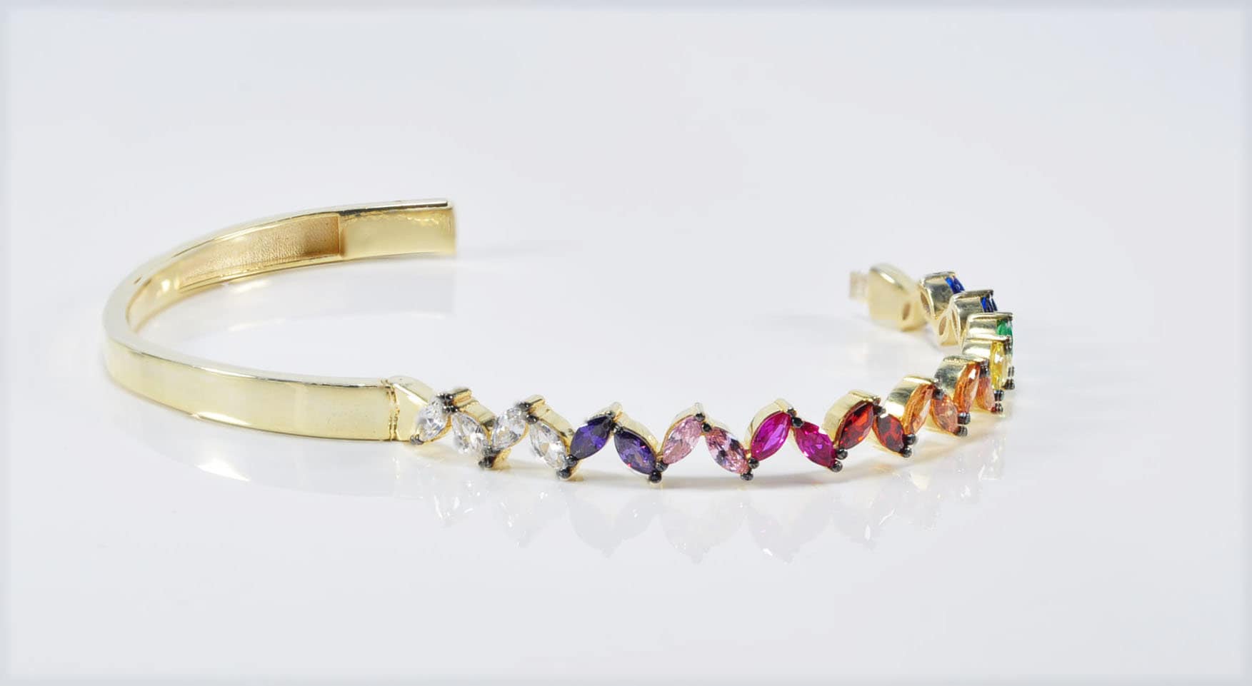 Handmade Genuine Colored Zircon Gemstone Silver Bracelet, Zircon Bracelet Jewelry,Handcrafted, Gift For Her, Wedding Gift