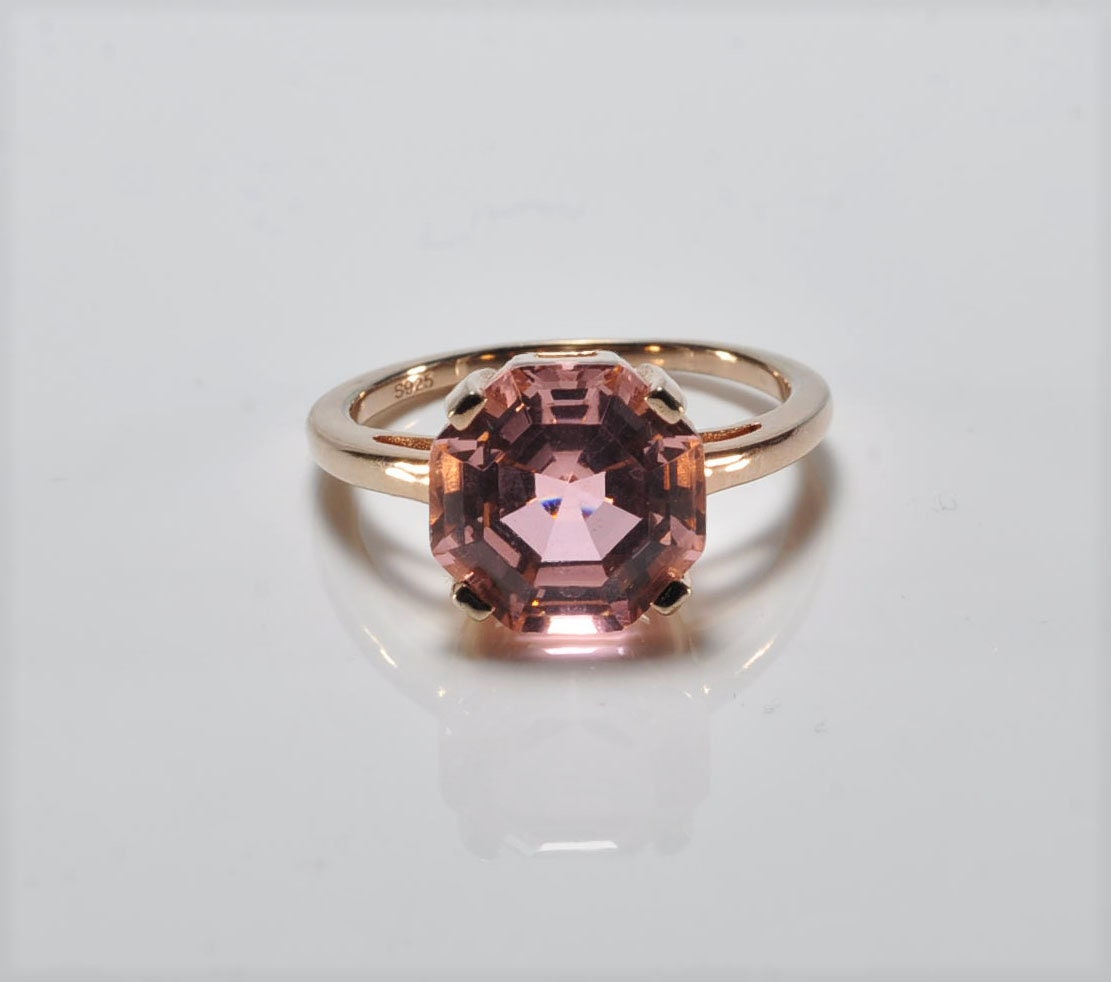 Handmade Rose Quartz Silver Ring, Handcrafted Rose Quartz Jewelry,Wedding Ring Gift, Rose Silver Rose Quartz Ring,Gift for her