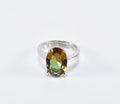 Handmade Sultanite Ring: Color Changing Gemstone, Sterling Silver