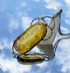 Handmade Sterling Silver Amber Necklace: Gemstone Jewelry Gift