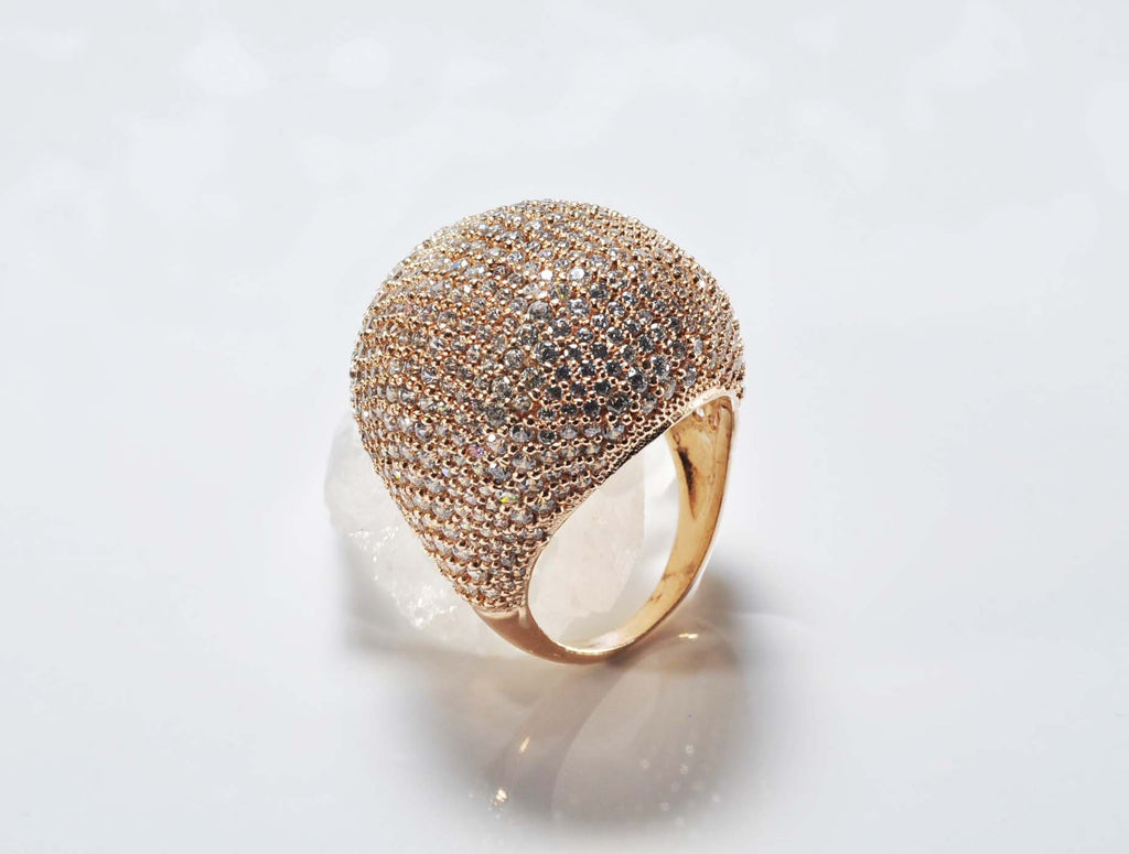 Handmade Zircon Silver Ring, Handcrafted Zircon Jewelry,Wedding Ring Gift, Rose Silver Band Zircon Ring,Gift for her
