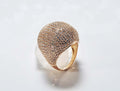 Handmade Zircon Silver Ring, Handcrafted Zircon Jewelry,Wedding Ring Gift, Rose Silver Band Zircon Ring,Gift for her