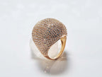 Handmade Zircon Silver Ring, Handcrafted Zircon Jewelry,Wedding Ring Gift, Rose Silver Band Zircon Ring,Gift for her