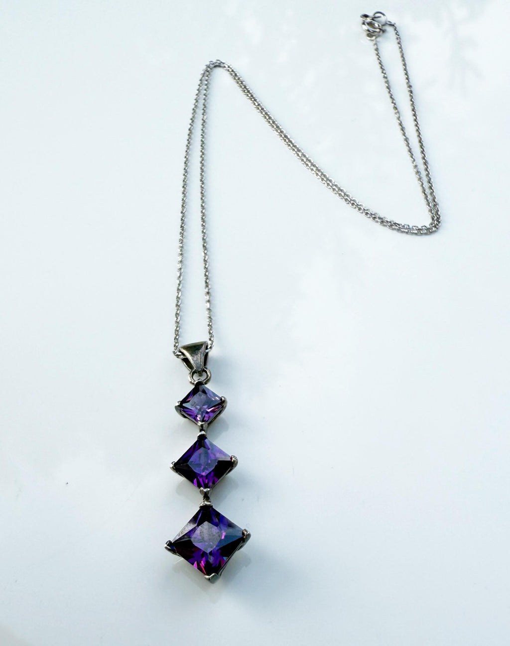 Handmade Amethyst 925 Sterling Silver Necklace: Gemstone Jewelry