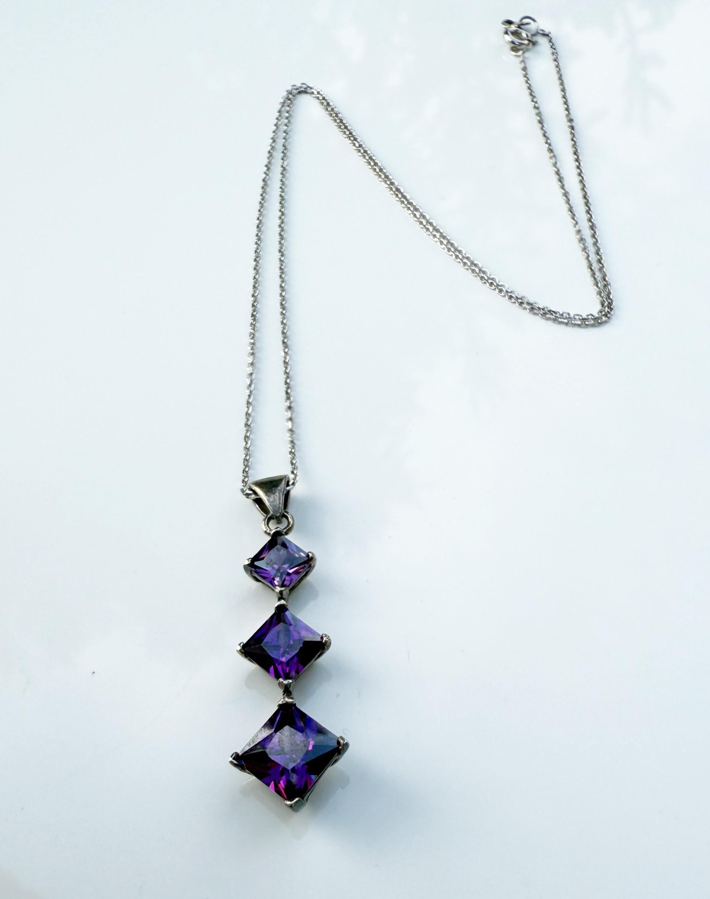 Handmade Amethyst 925 Sterling Silver Necklace: Gemstone Jewelry