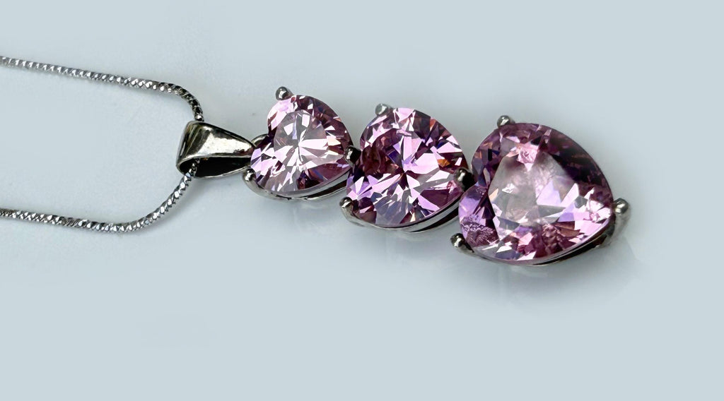 Handmade Rose Quartz Silver Necklace: Love Stone Jewelry