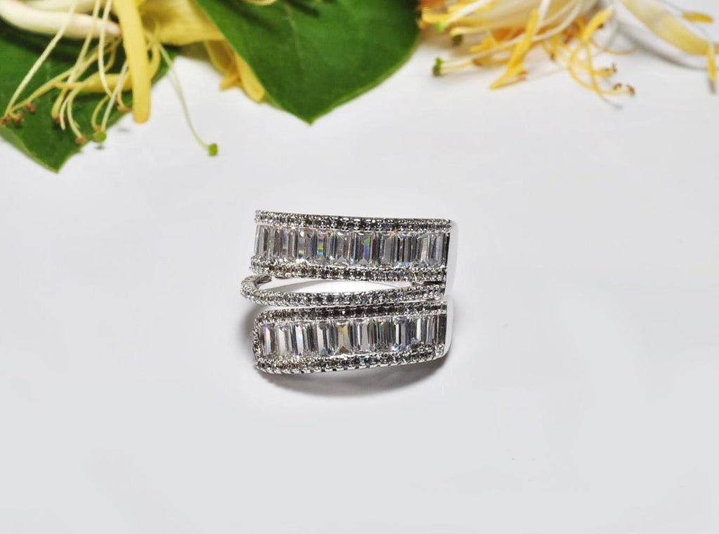 Handmade Zircon Silver Ring,925 Sterling Silver Genuine Zircon Ring,Zircon Jewelry Gift for Her, Wedding Ring Gift