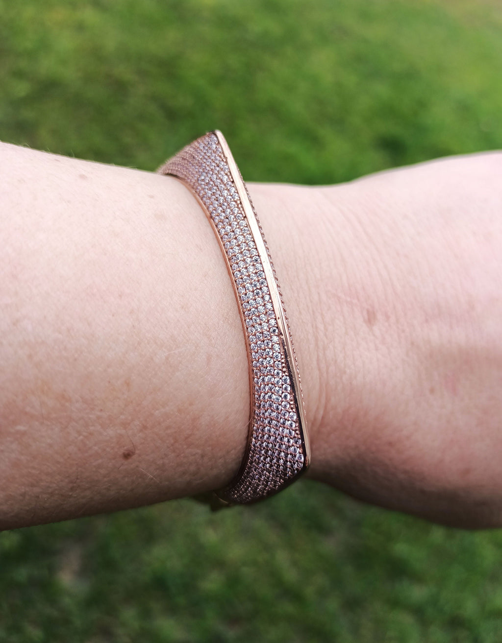 Handmade Genuine Zircon Gemstone Rose Silver Bracelet, Zircon Bracelet Jewelry,Handcrafted, Gift For Her, Wedding Gift