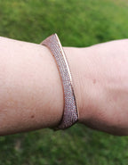 Handmade Genuine Zircon Gemstone Rose Silver Bracelet, Zircon Bracelet Jewelry,Handcrafted, Gift For Her, Wedding Gift