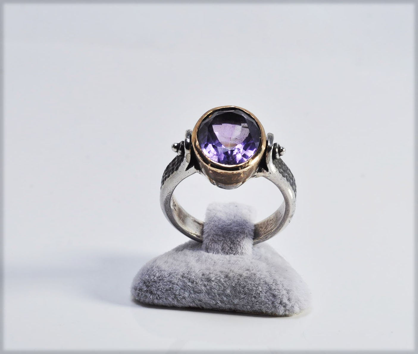 Handmade Genuine Amethyst Silver Ring, Handcrafted Amethyst Jewelry,Wedding Ring Gift, 925 Sterling Silver Amethyst Ring,Gift for her