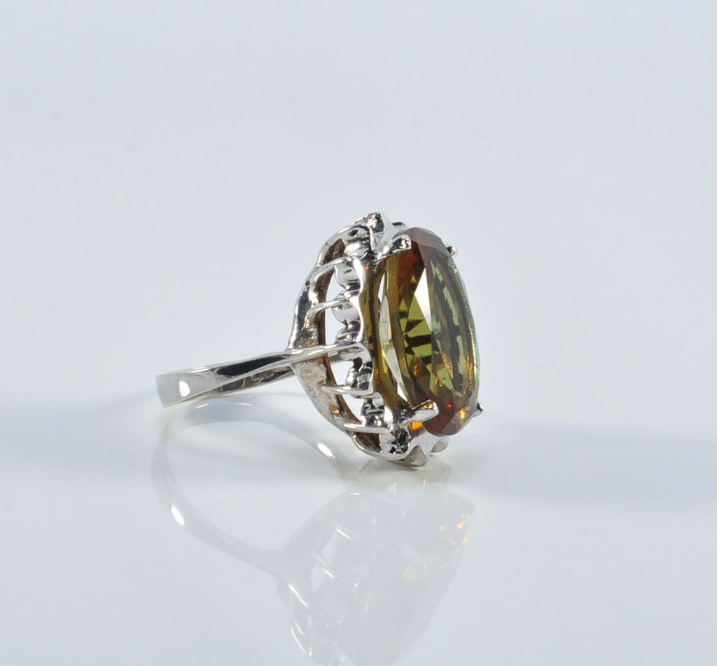Handmade Color Changing Sultanite Ring, Sterling Silver, December Birthstone