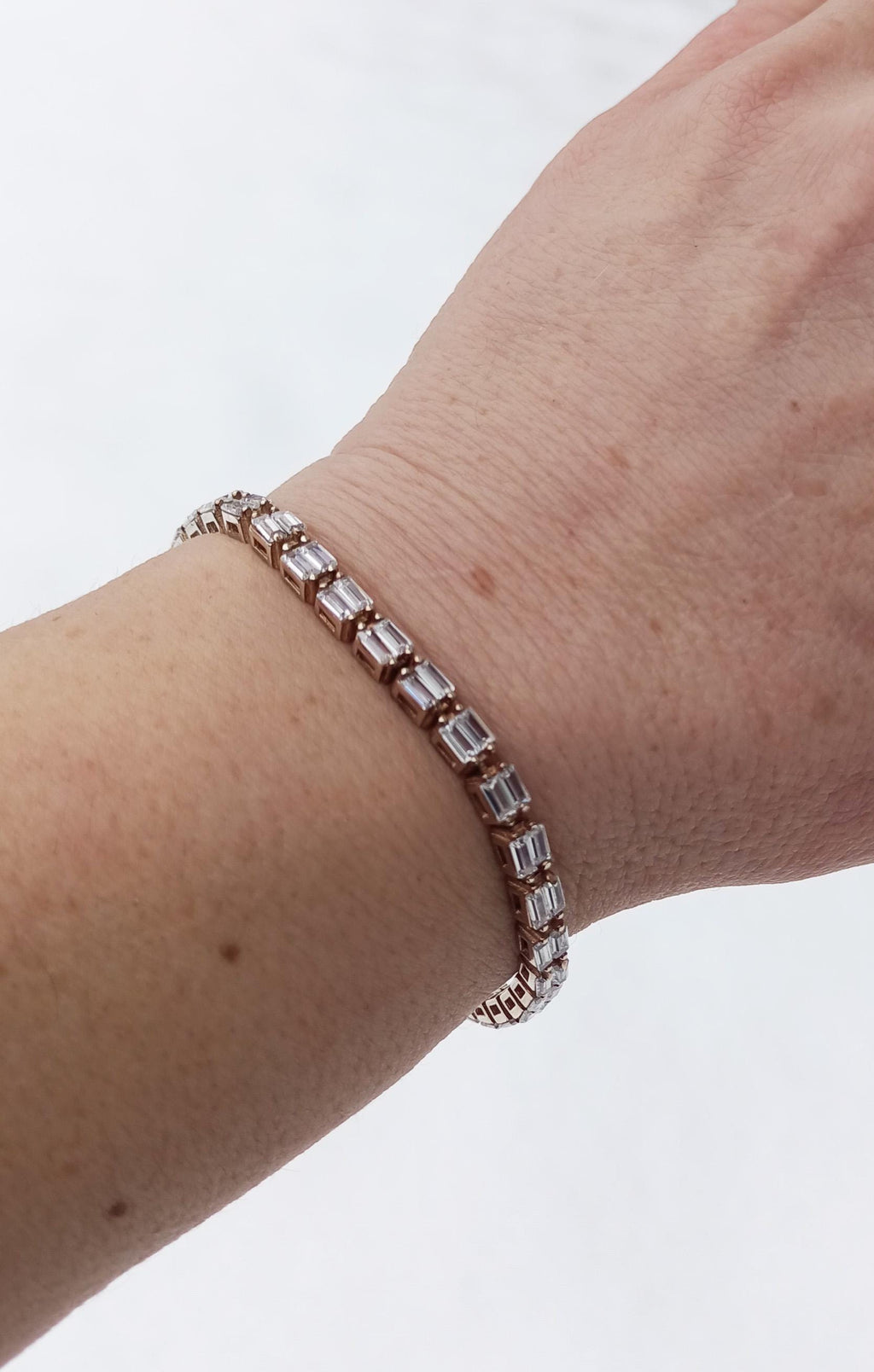 Handmade Genuine Zircon Gemstone Rose Silver Bracelet, Zircon Bracelet Jewelry,Handcrafted, Gift For Her, Wedding Gift